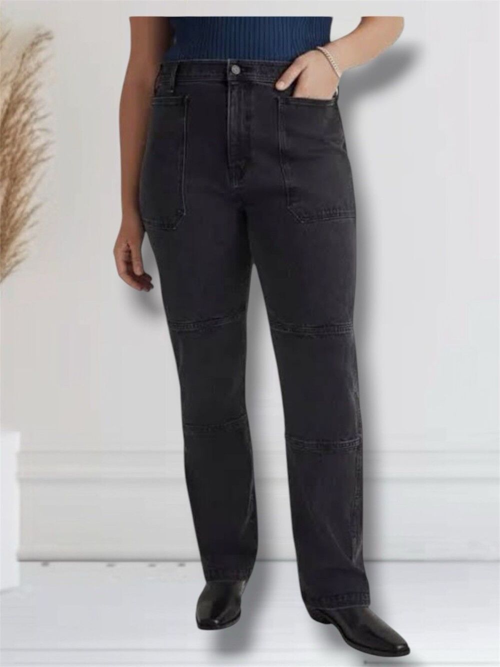 Madewell The‎ 90s Straight Utility Jean Camplin Wash Women's Size 32 High Rise
